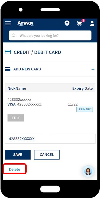 how to delete amway account.